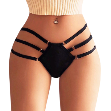 High Waisted Panties with Straps and Rings / Women's Original Lingerie - EVE's SECRETS
